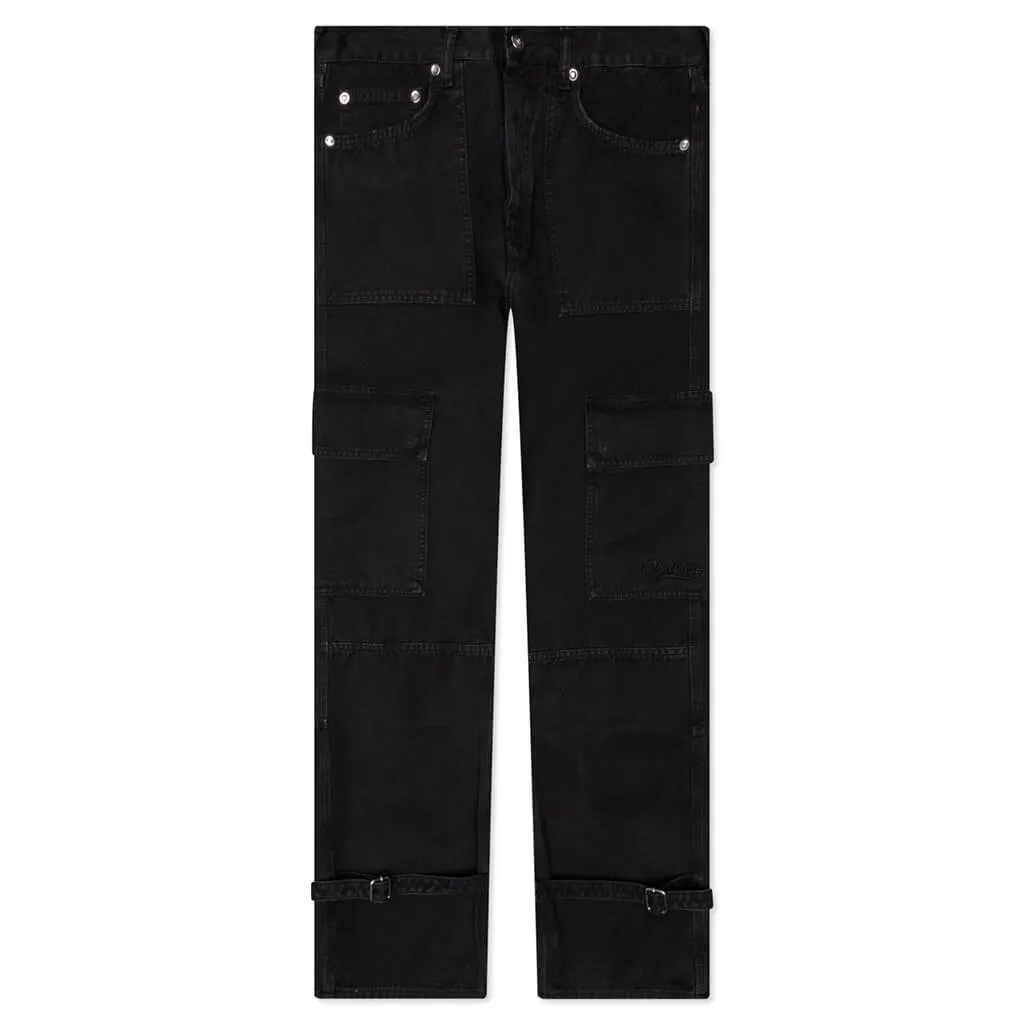 Wave Off Canvas Cargo Pant - Black/Black