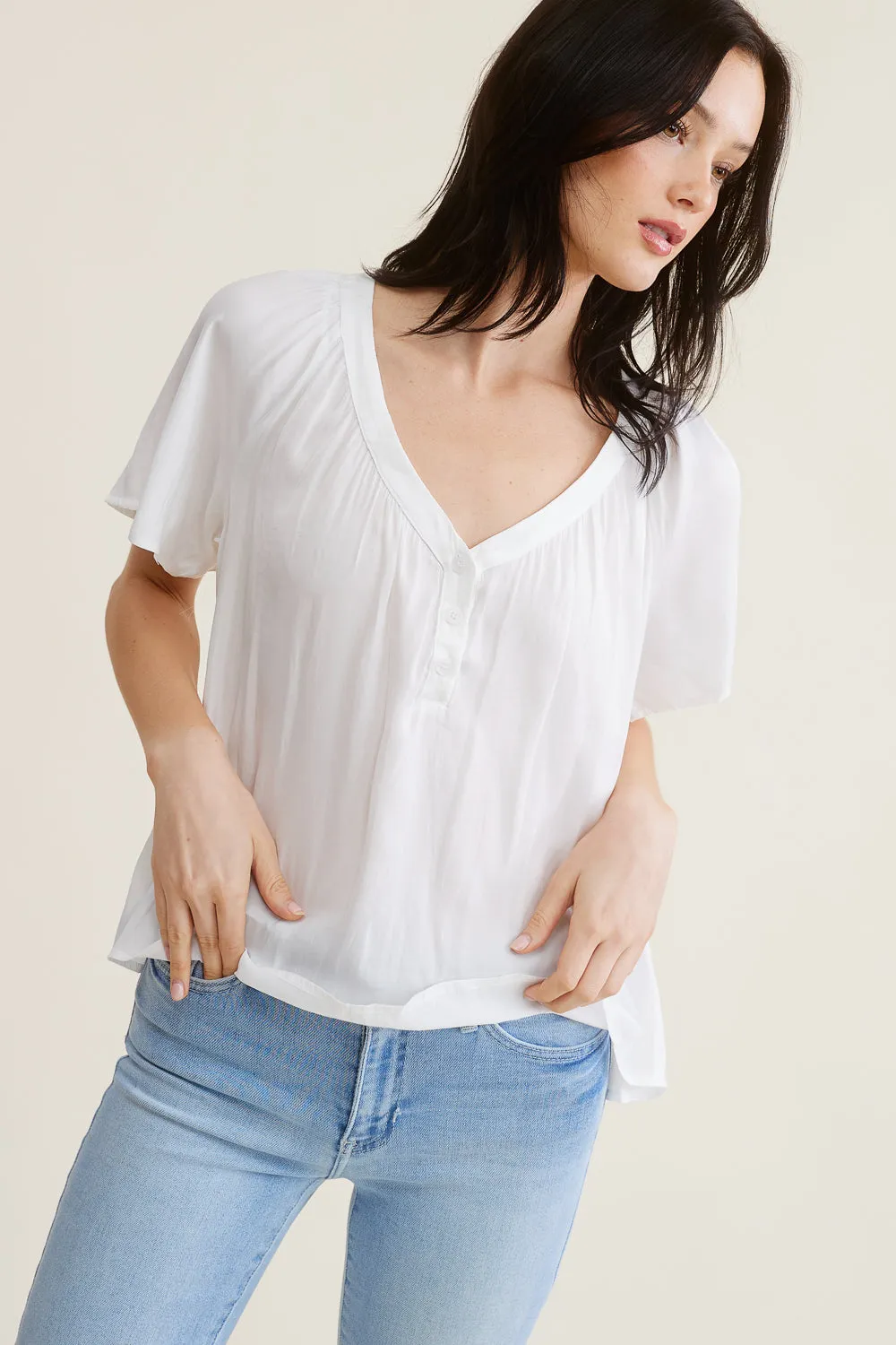 White Buttoned Blouse