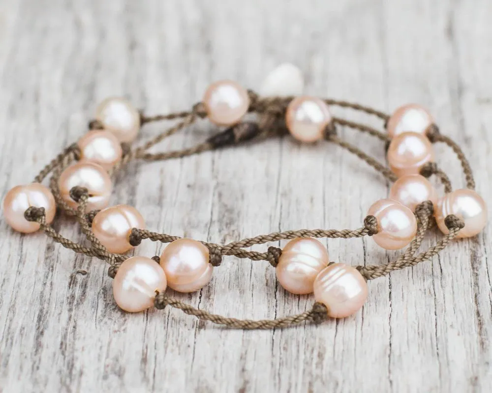 Wrap-0621-Peach Pearl Ringed Oval Medium