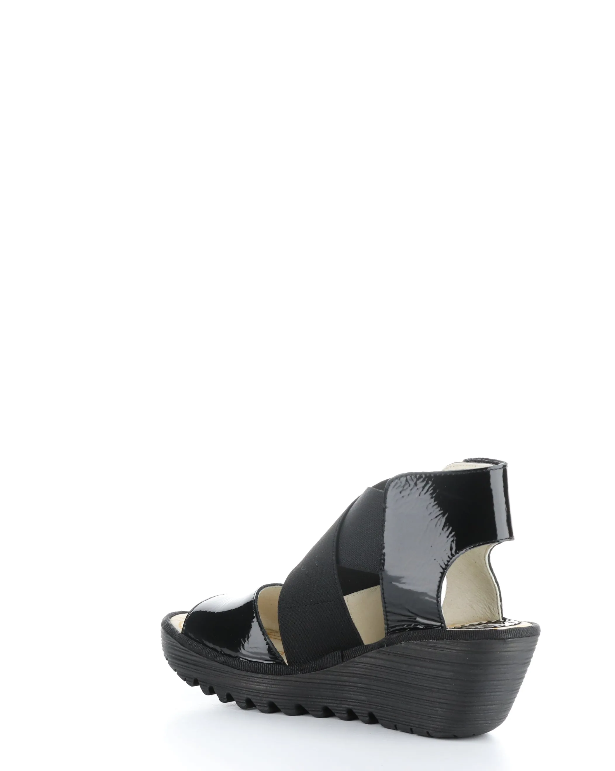 YUBA385FLY 011 BLACK Elasticated Sandals